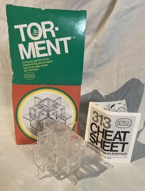 Tor-ment Game (1974) • Vintage, Reiss, Puzzle, Brain Teaser, Torment